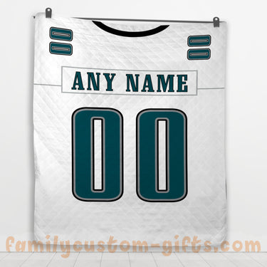 Custom Premium Quilt Blanket Philadelphia Jersey American Football Personalized Quilt Gifts for Her & Him
